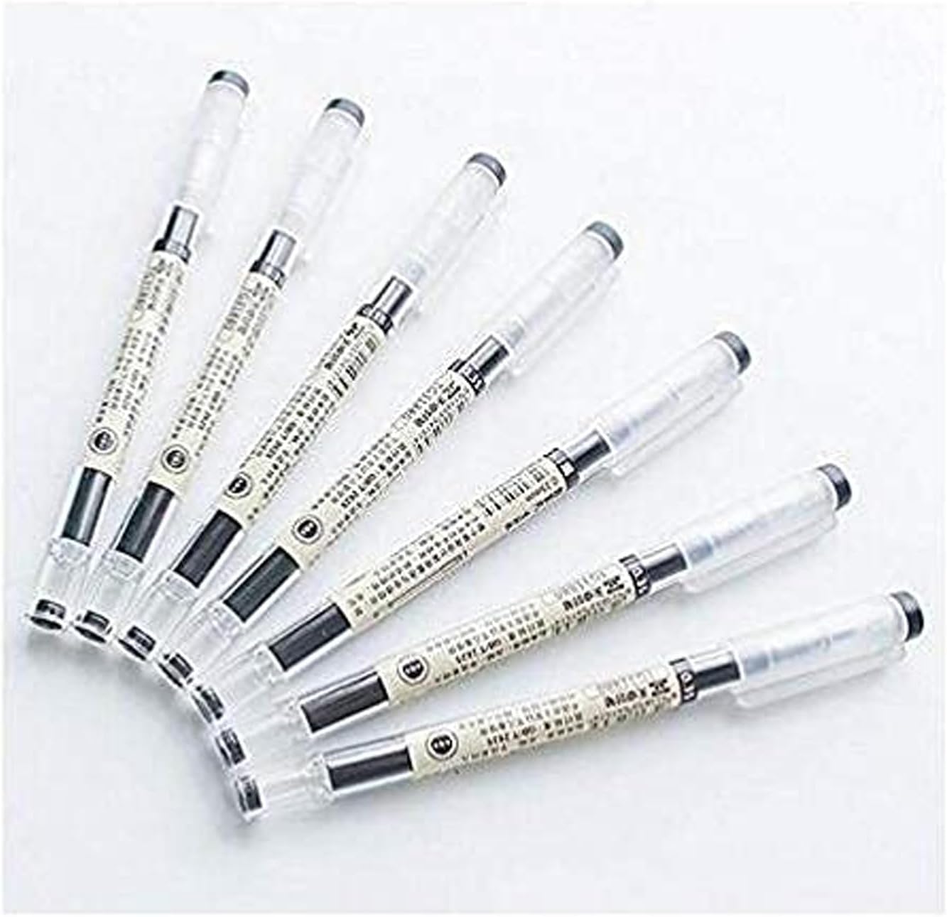 Liquid Ink Ballpoint Pens, Ballpoint Pens, Gel Ink, Quick Drying, Extra Fine, Japanese Style, 0.38mm Tip, for Office, School, Set of 12, Black