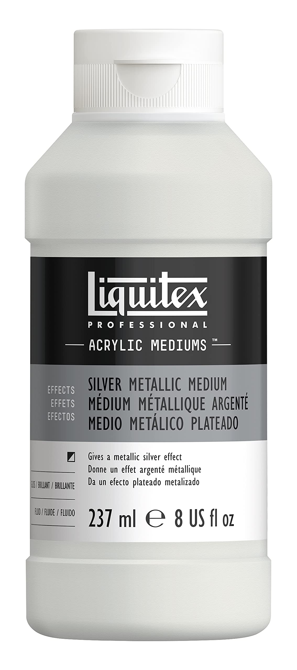 Liquitex Medium Metallic Silver - 237ml 1 unit (Pack of 1) Medium Metallic Silver