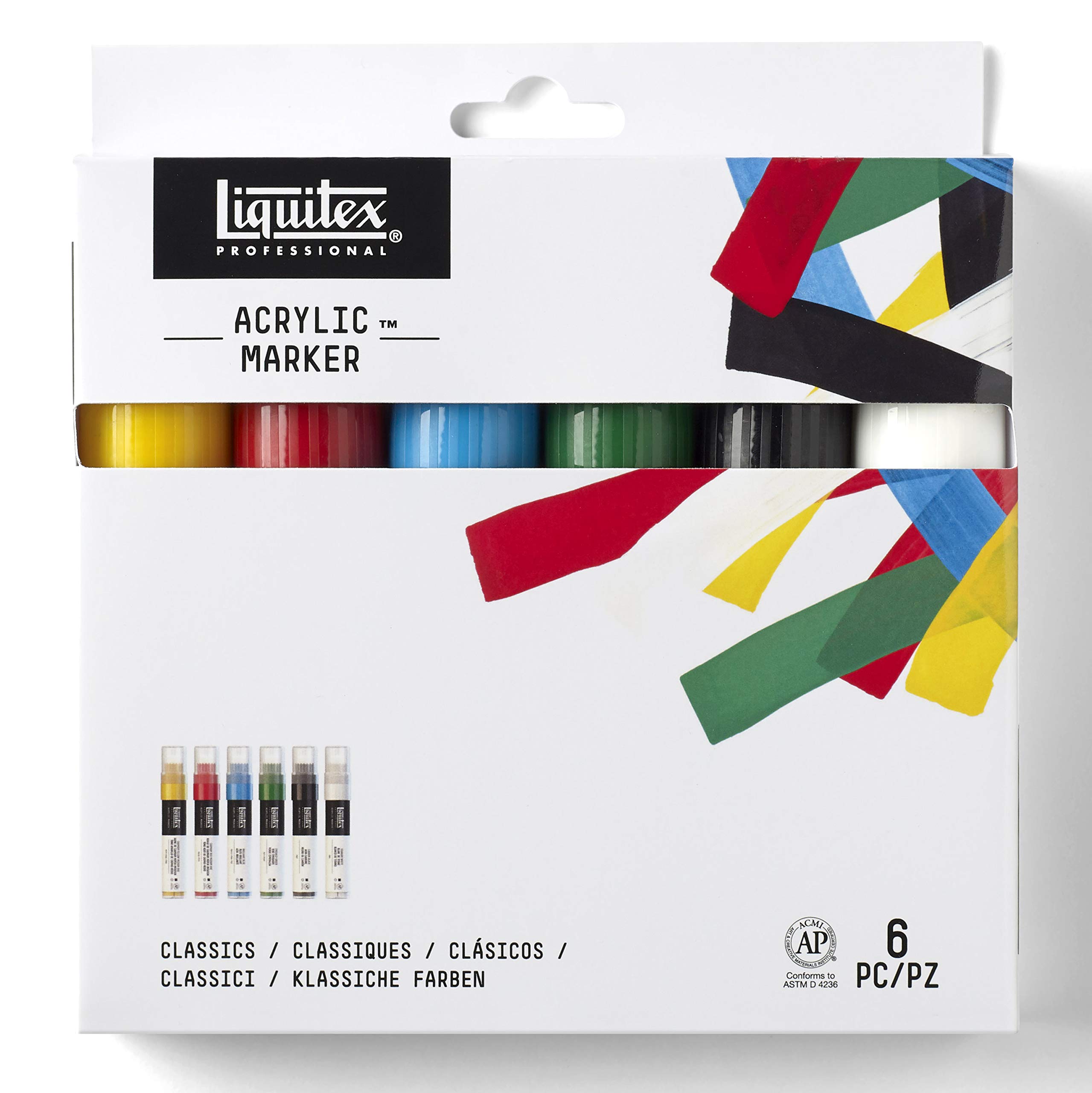 Liquitex Paint Marker 6 Breit Wide Tip Markers 1 unit (Pack of 6)