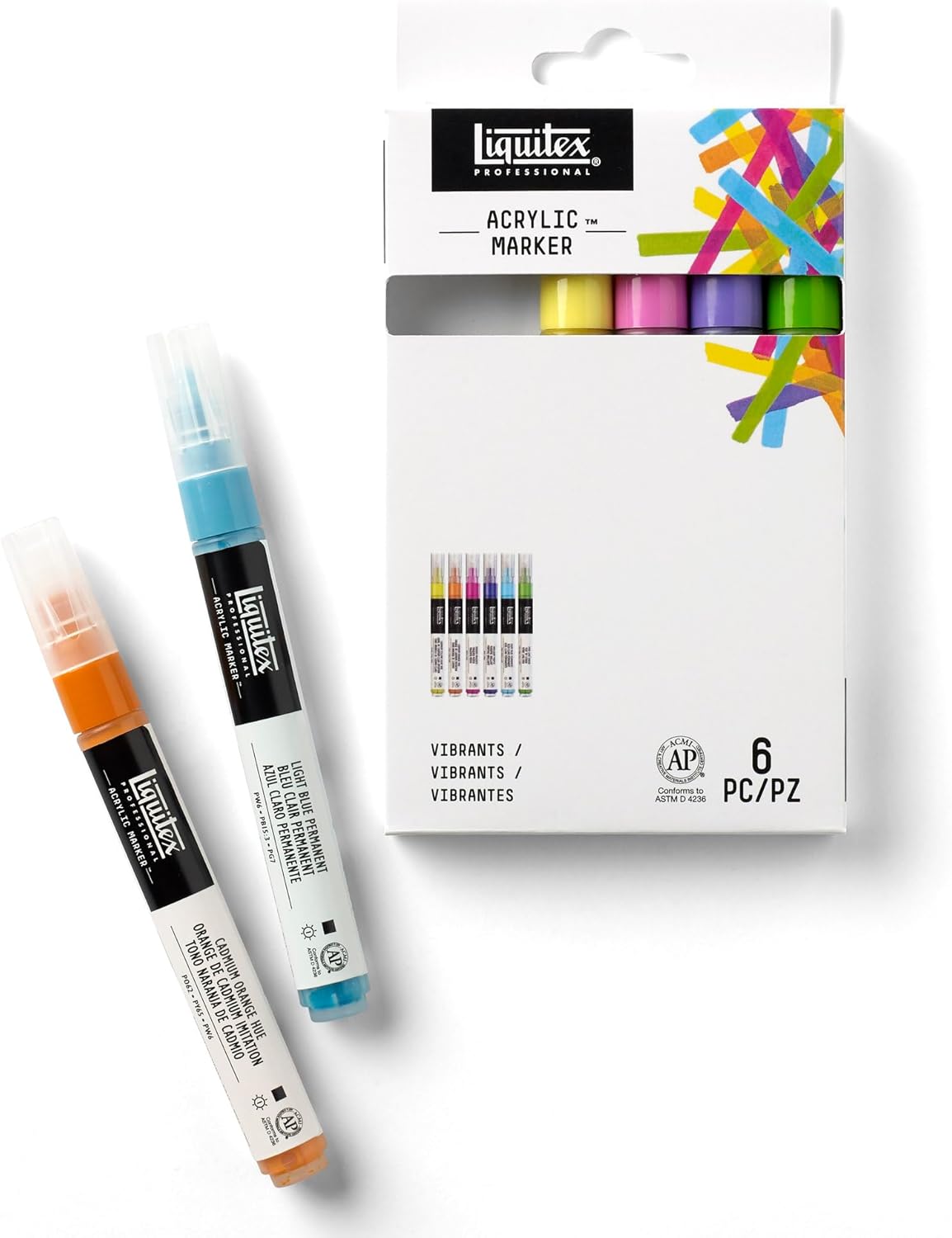 Liquitex Paint Marker 6 Fine Tip Markers in Bright Colors