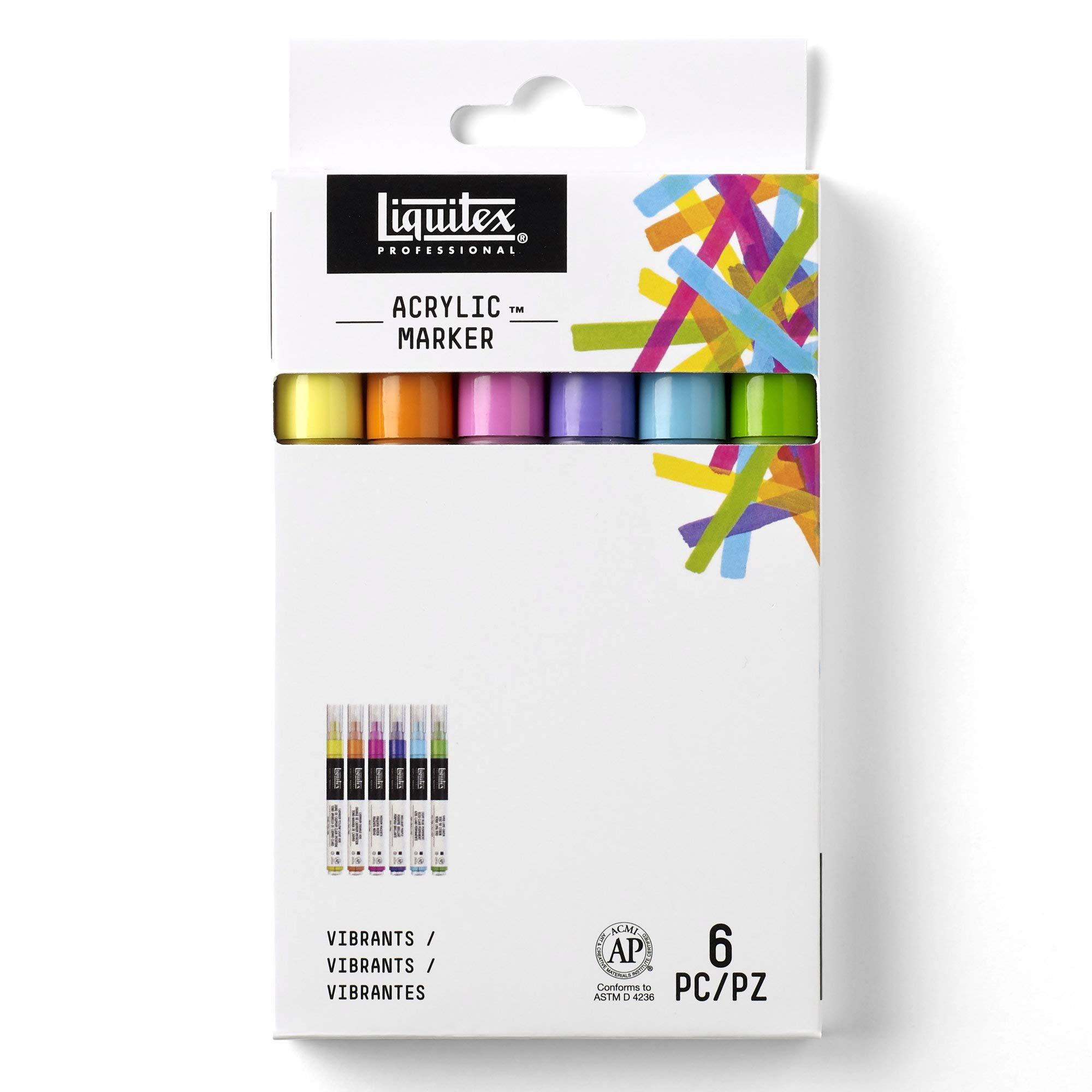 Liquitex Paint Marker 6 Fine Tip Markers in Bright Colors