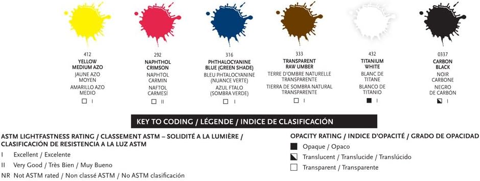 LIQUITEX PROFESSIONAL INK! INK ENCRE TUSCHE ACRYL ACRYLIC INKS DRAWING ESSENTIAL SET - 6 bottles of 30ml assorted colors