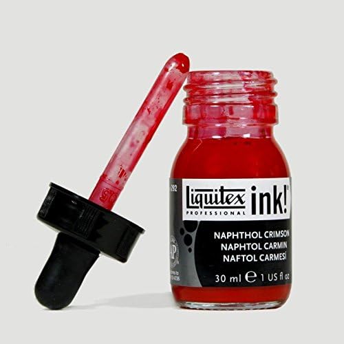 LIQUITEX PROFESSIONAL INK! INK ENCRE TUSCHE ACRYL ACRYLIC INKS DRAWING ESSENTIAL SET - 6 bottles of 30ml assorted colors