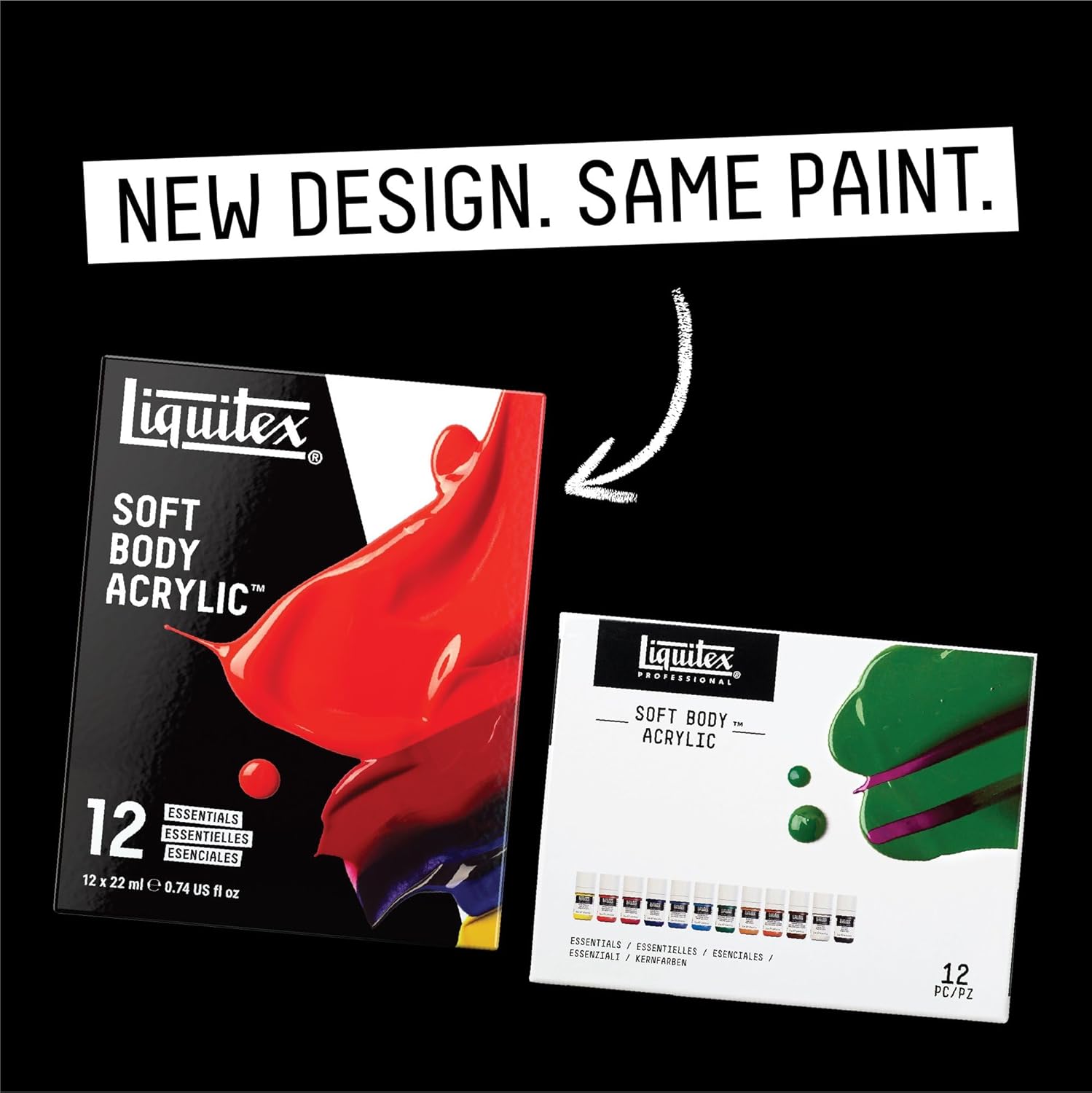 Liquitex Soft Body - Fine Acrylic Colors - Set of 12 Colors 22 ml Essential Colors 264 ml (Pack of 1)