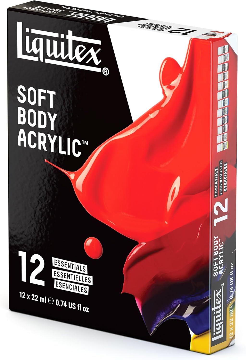Liquitex Soft Body - Fine Acrylic Colors - Set of 12 Colors 22 ml Essential Colors 264 ml (Pack of 1)