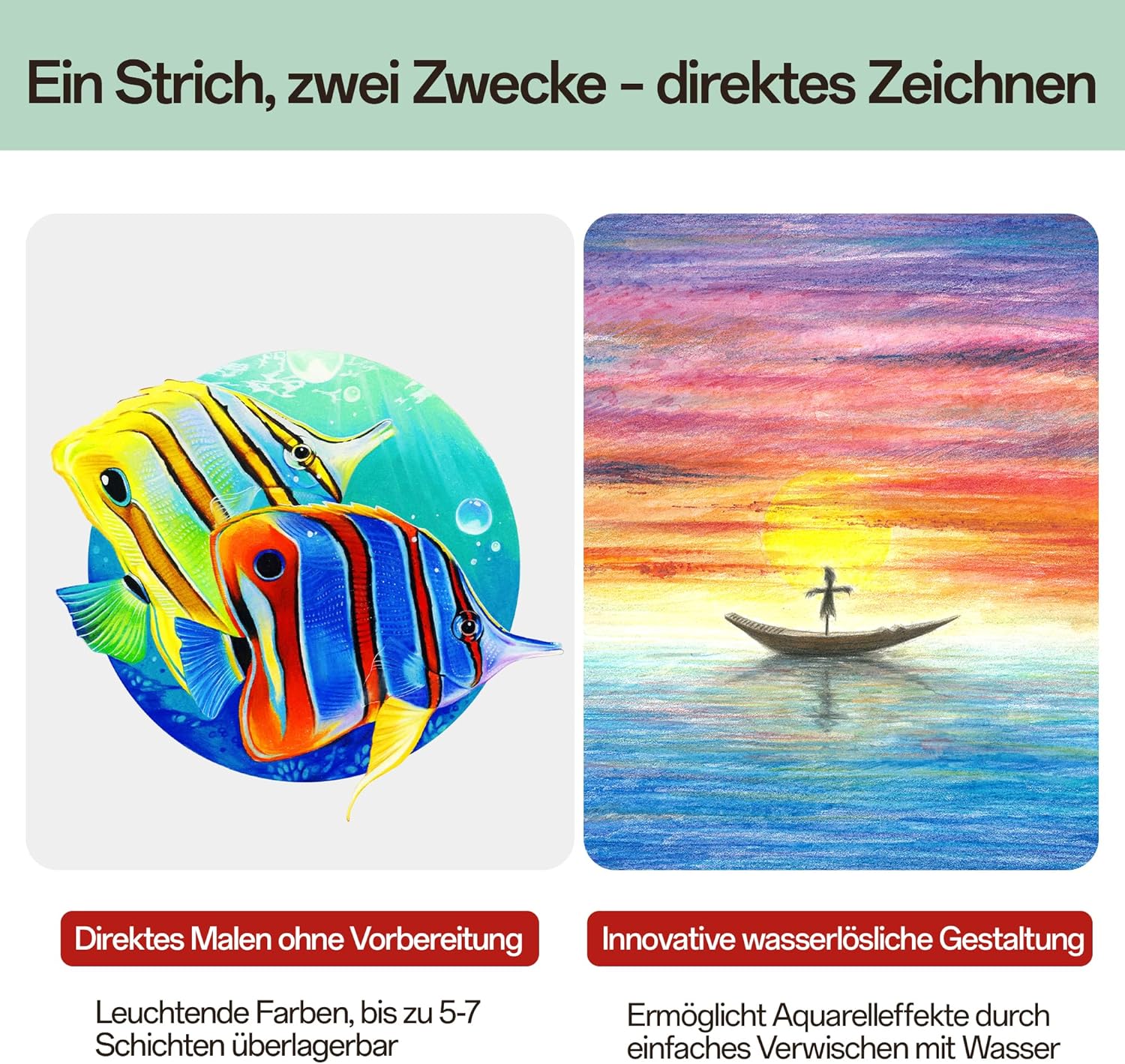 MARCO Series 3120-36 colours, high quality water-soluble colored pencils with brush, in iron box - Ideal for art students and professionals Pack of 36 Water-soluble