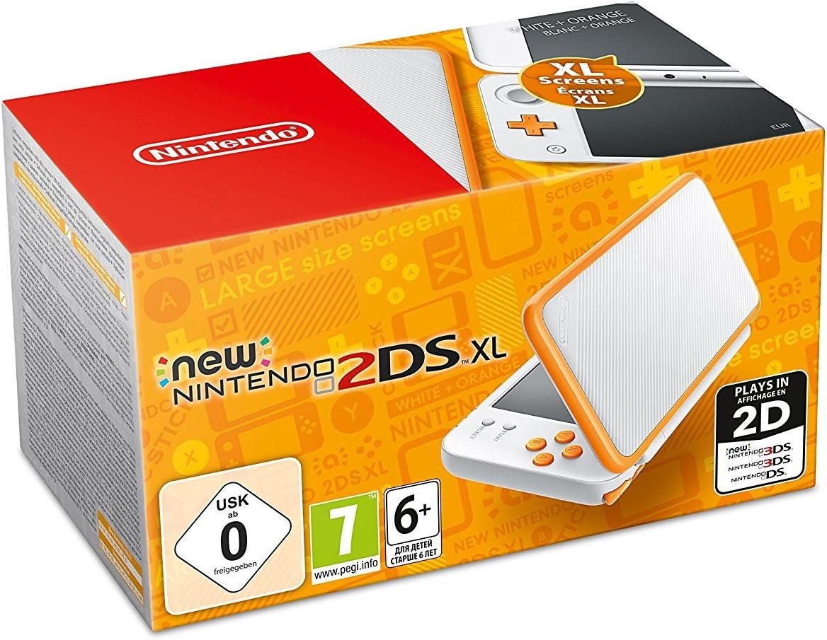 New Nintendo 2DS XL, White/Orange Nintendo 2DS White/Orange