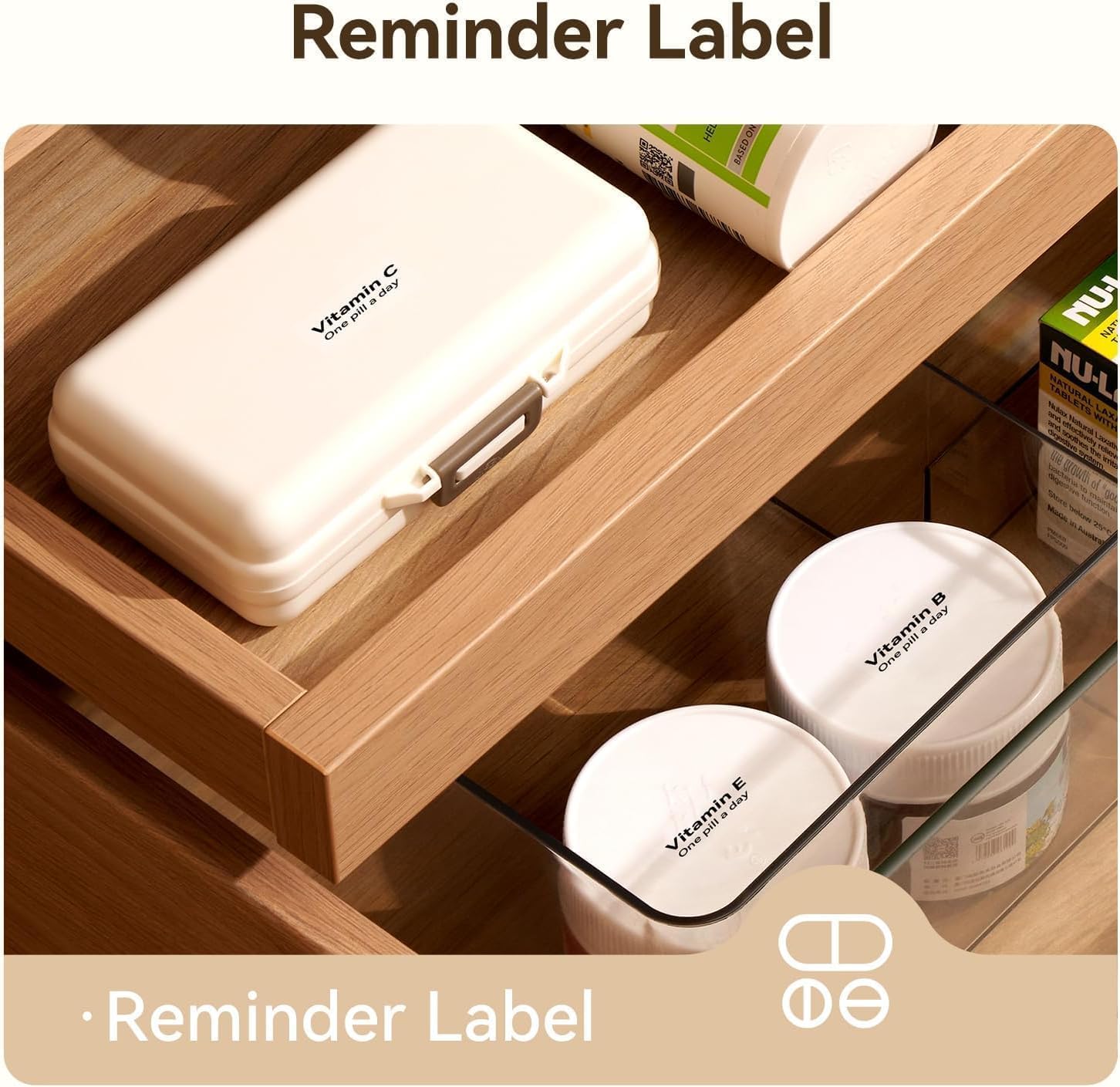 NIIMBOT D11 Thermal Label Paper 14×30mm Waterproof Tear-Resistant Stickers Replacement for D11 Label Print Office & Home 210 Labels/Roll (Clear)