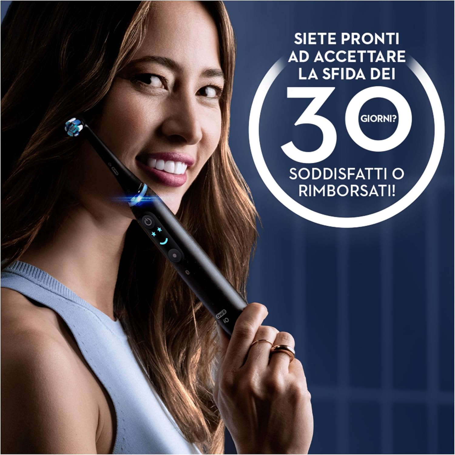 Oral-B Rechargeable Electric Toothbrush iO 9 Black Limited Edition, 1 Oral B Electric Toothbrush, 1 Replacement Head, Travel Case, Magnetic Case New version