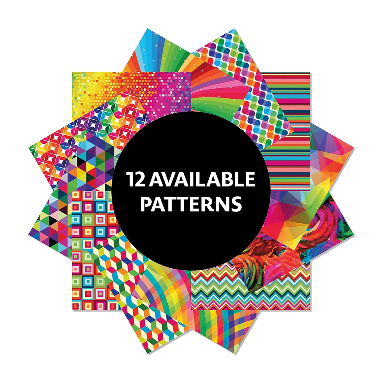 Origami Paper 500 Sheets Rainbow Patterns 6 inches - 15 cm: Tuttle Origami Paper: High-Quality Double-Sided Origami Sheets Printed With 12 Different Designs (Instructions for 6 Projects Included)