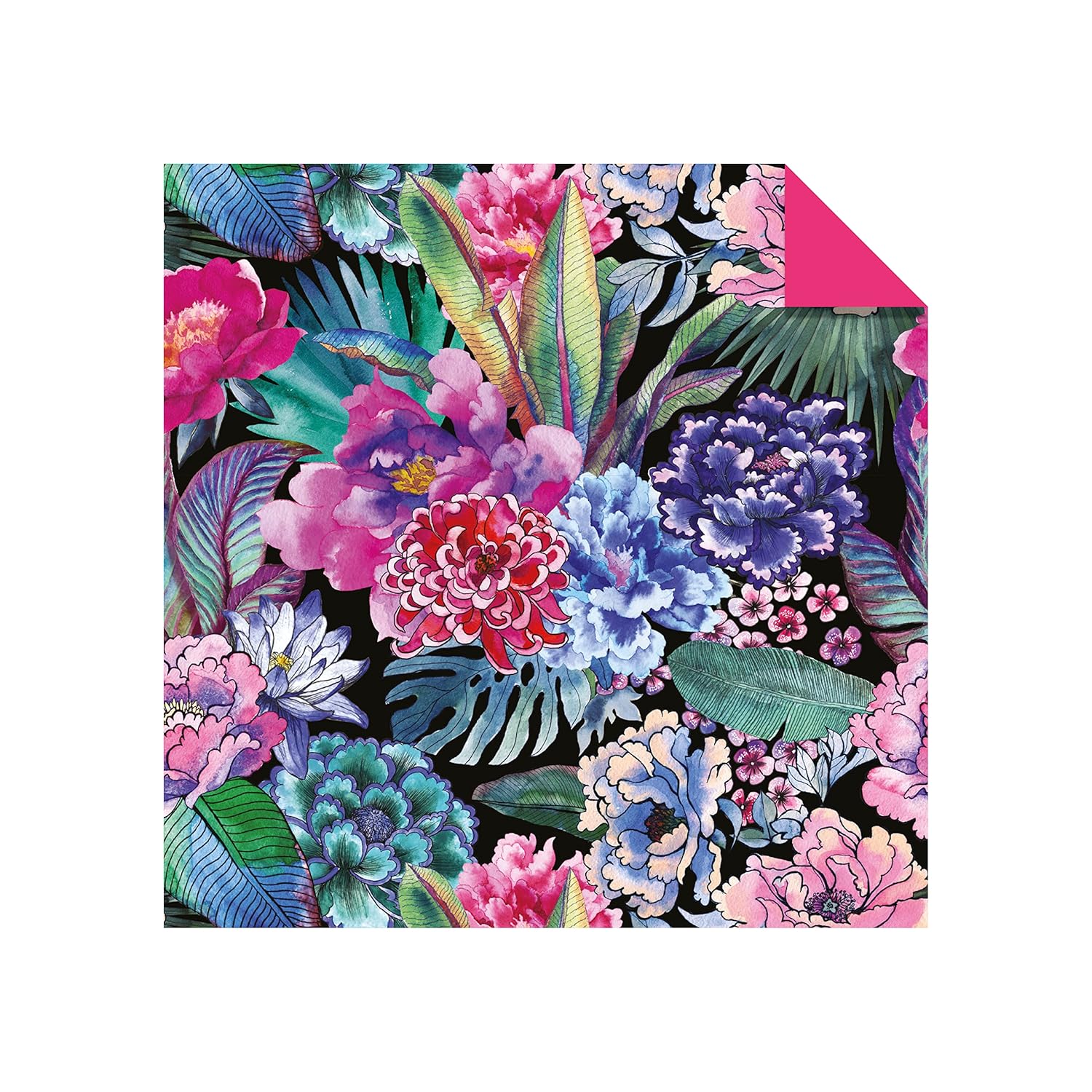 Origami Paper Bright Flowers: Double-sided Origami Sheets With 12 Punchy Floral Designs (Instructions for 5 Projects Included)