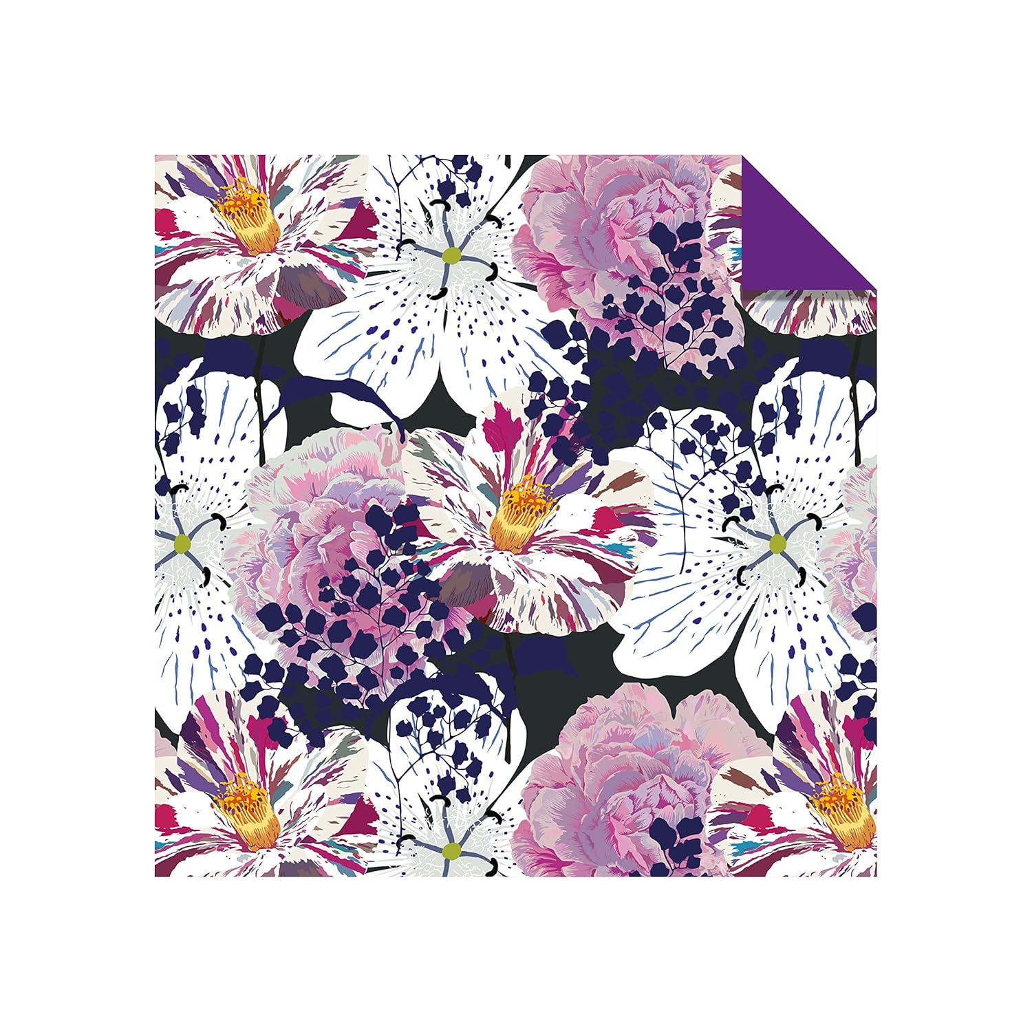 Origami Paper Bright Flowers: Double-sided Origami Sheets With 12 Punchy Floral Designs (Instructions for 5 Projects Included)