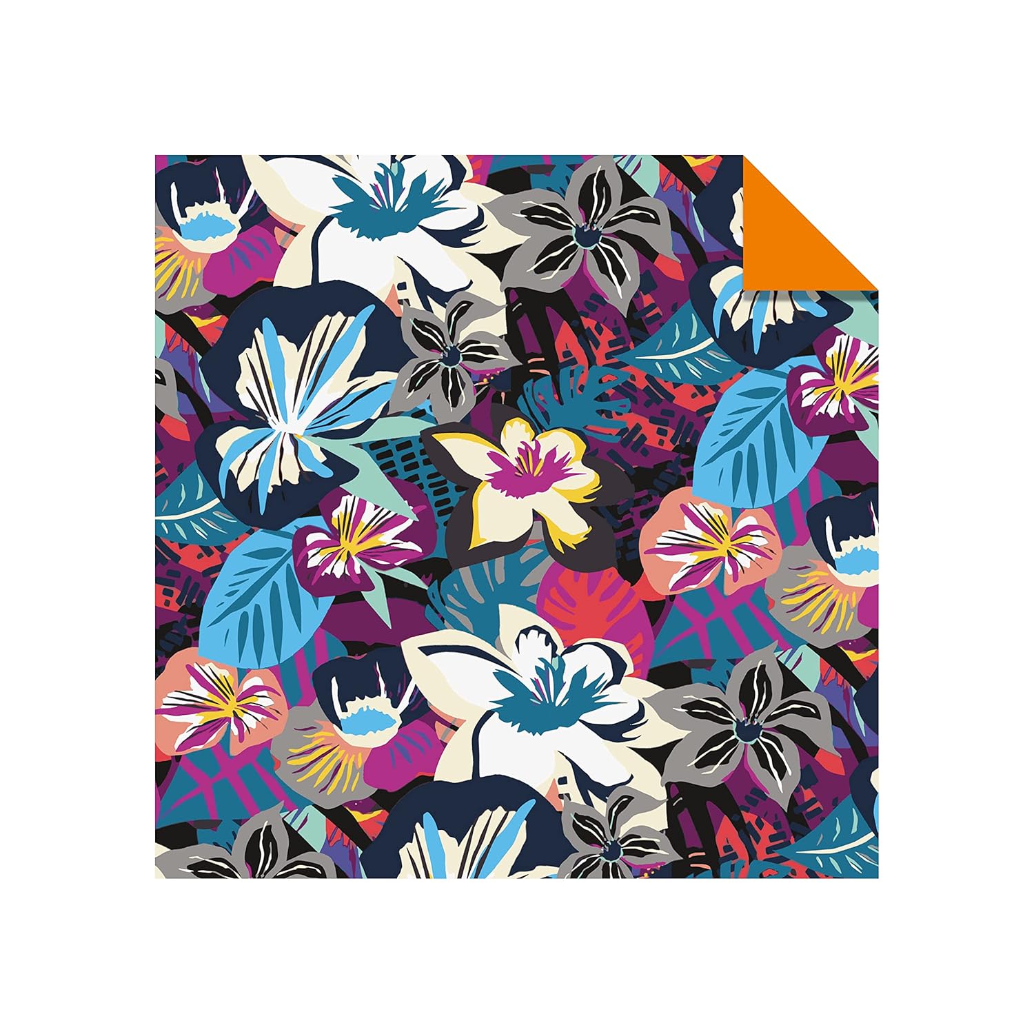 Origami Paper Bright Flowers: Double-sided Origami Sheets With 12 Punchy Floral Designs (Instructions for 5 Projects Included)