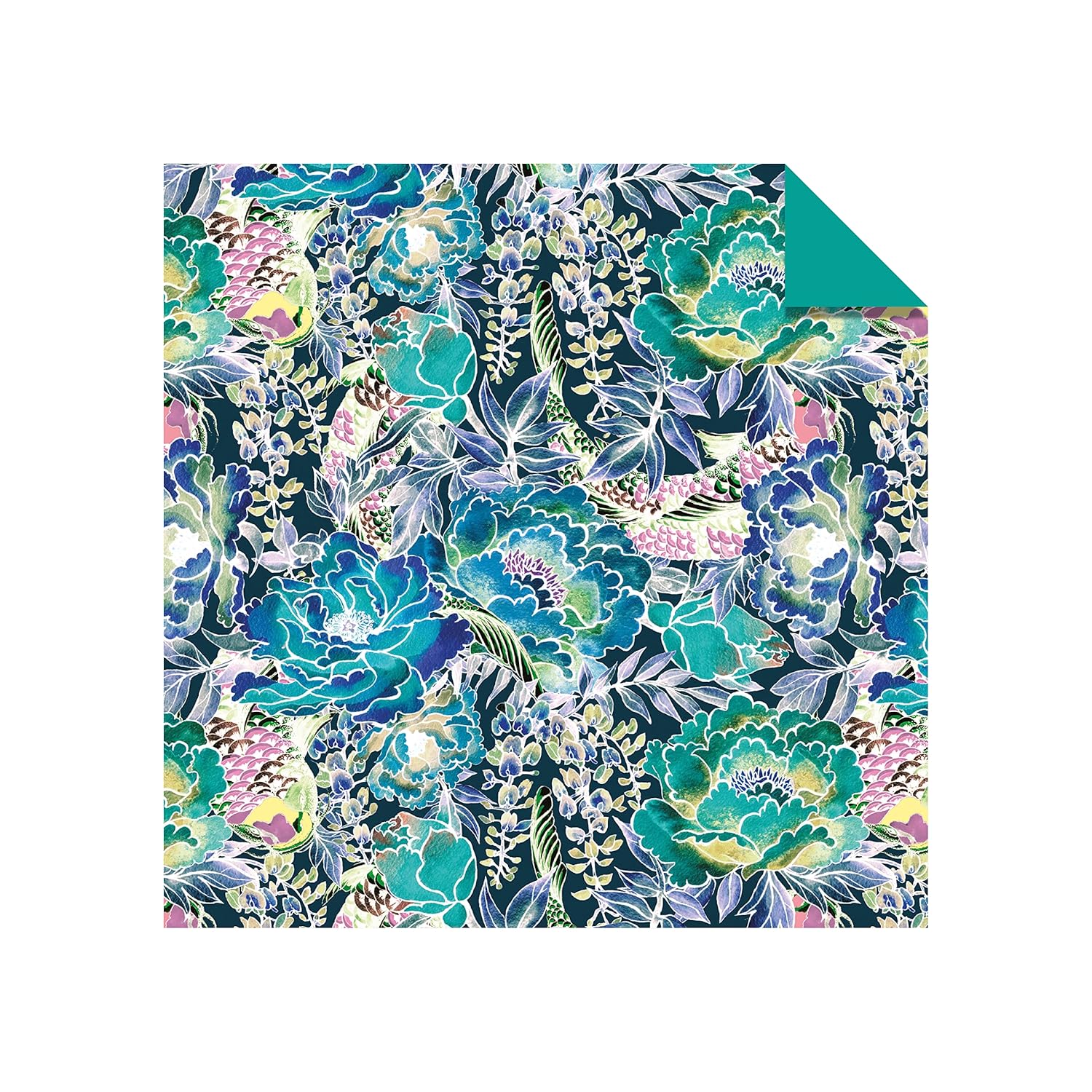Origami Paper Bright Flowers: Double-sided Origami Sheets With 12 Punchy Floral Designs (Instructions for 5 Projects Included)
