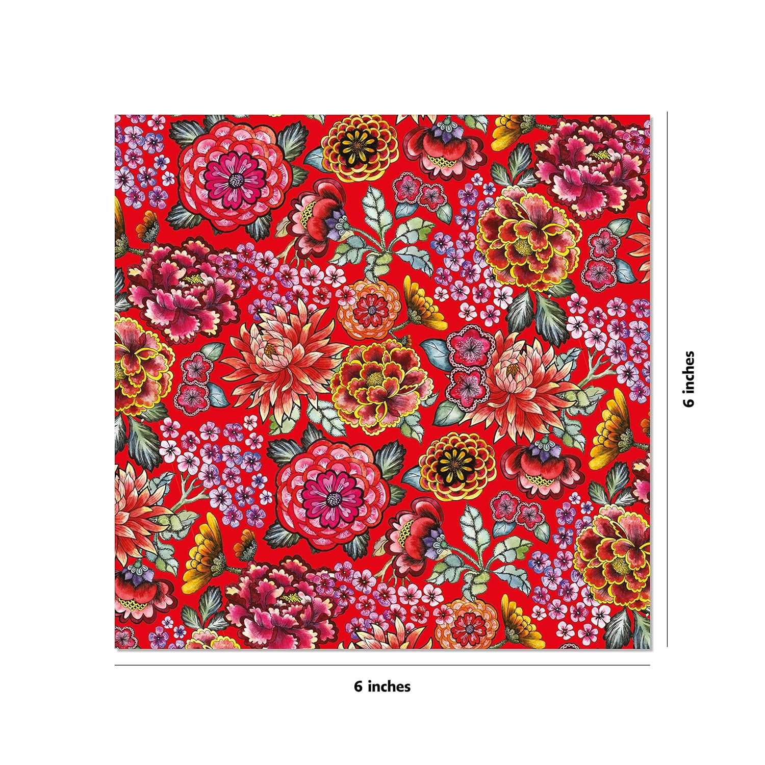 Origami Paper Bright Flowers: Double-sided Origami Sheets With 12 Punchy Floral Designs (Instructions for 5 Projects Included)