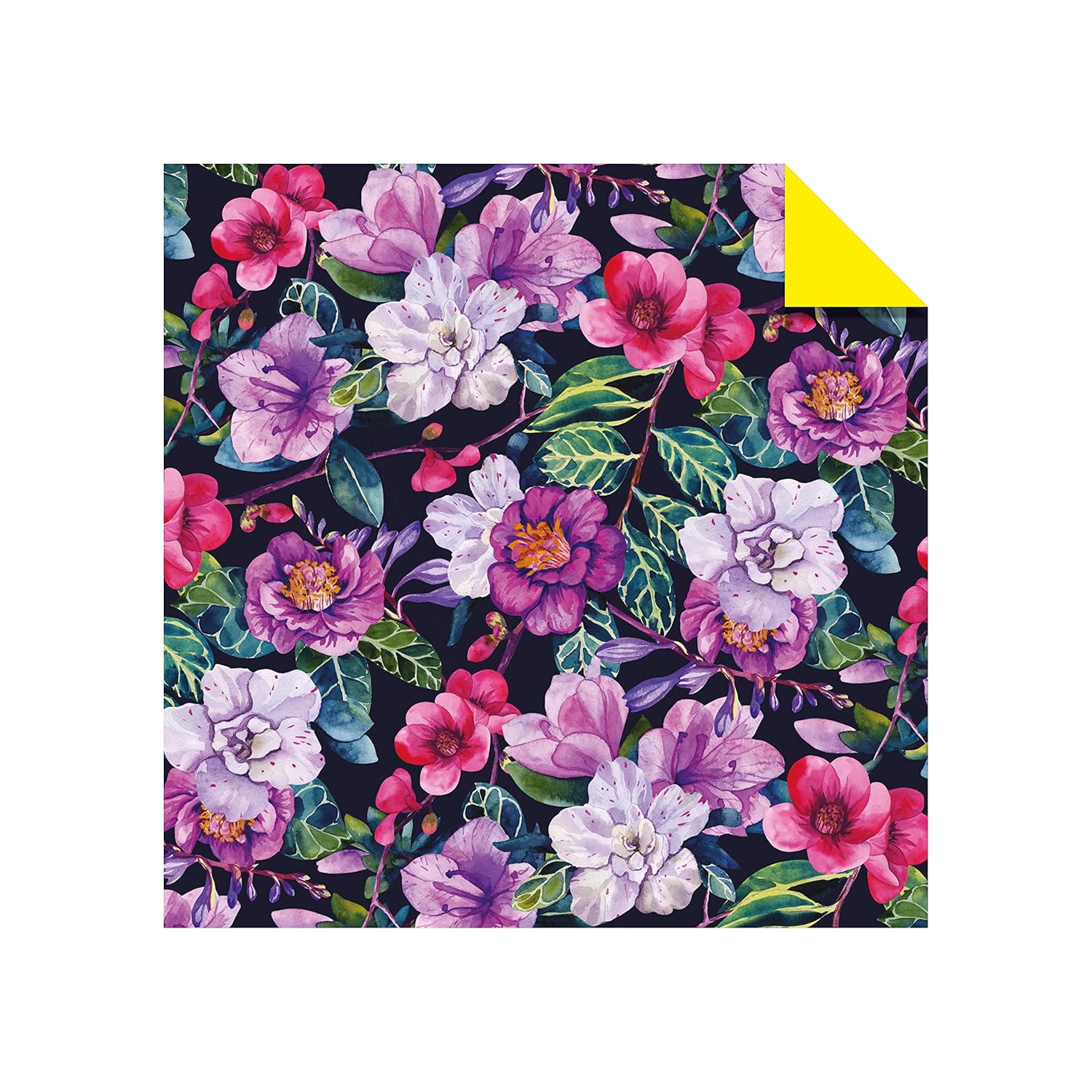 Origami Paper Bright Flowers: Double-sided Origami Sheets With 12 Punchy Floral Designs (Instructions for 5 Projects Included)