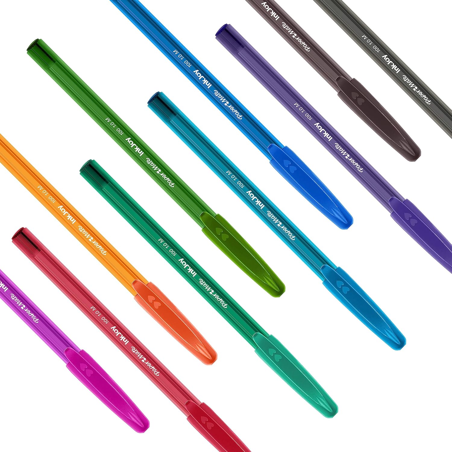 Paper Mate InkJoy - Set of 12 Cap Ballpoint Pens, 1.0 mm Medium Tip, Assorted Colors