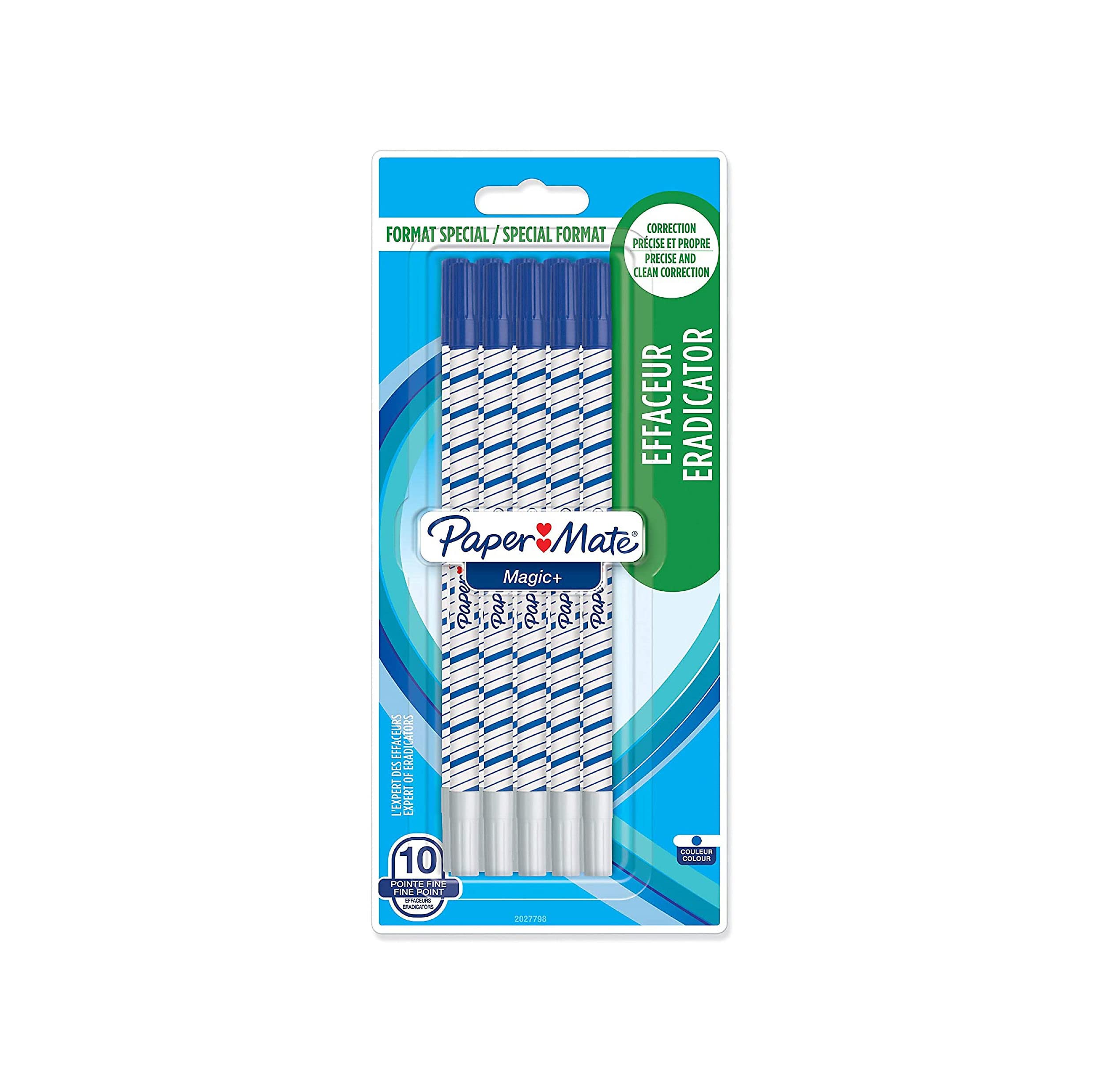 Papermate S0244501 - Magic Plus: Concealer + Fine Tip Pen, Blue, Pack of 10 in Blister. Magic+ 1 unit (Pack of 10)