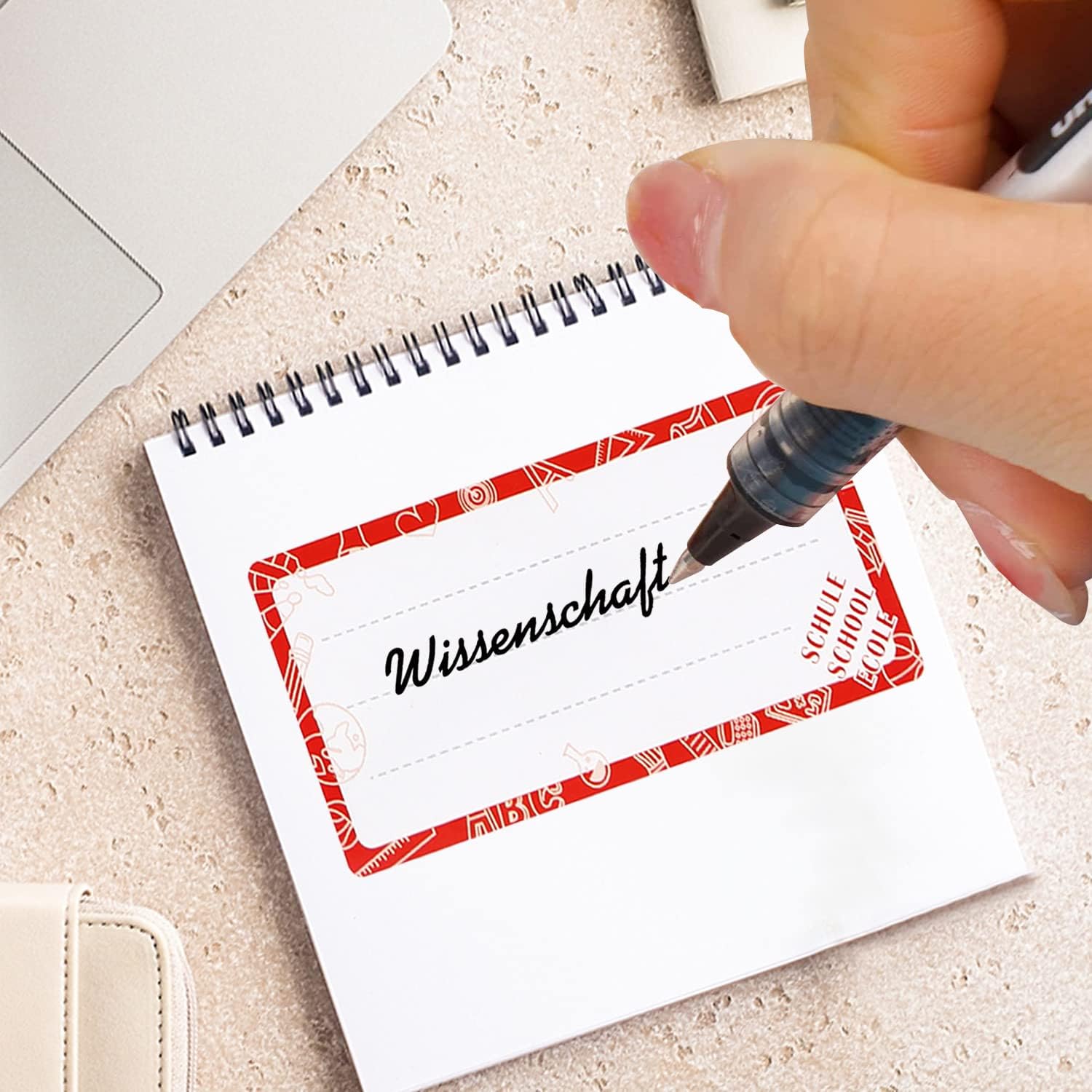 Personalized Adhesive Labels for Writing Colorful Self-adhesive Name Labels School Adhesive Labels Books Stickers for Documents Notebooks Glass Jars 150 Pieces (Schoolydoo)