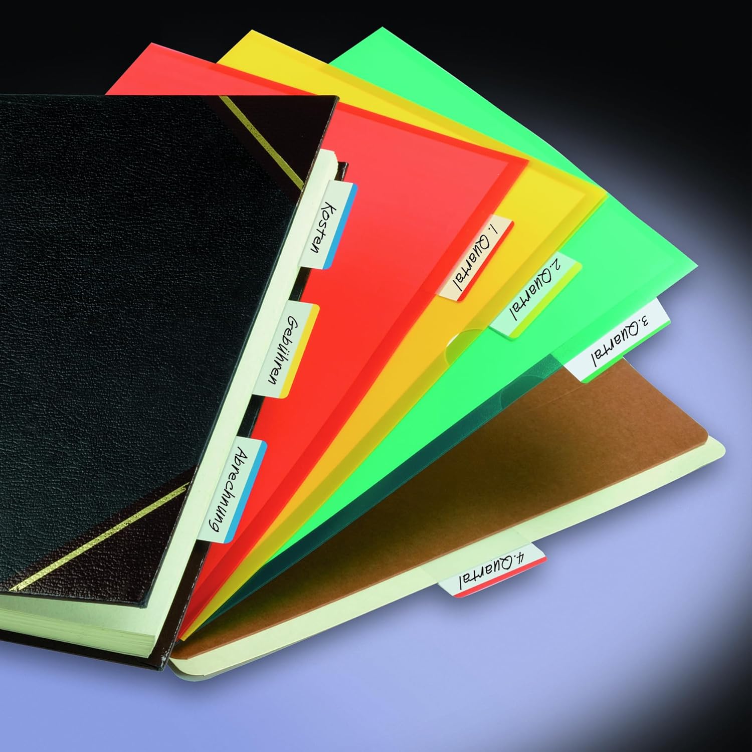 Post-it 686F-1 Set Page Marker with Colored Edge, Extra Big, 24 Pieces, Blue/Green/Yellow/Red Extra Big 24 Pieces Blue/Green/Yellow/Red