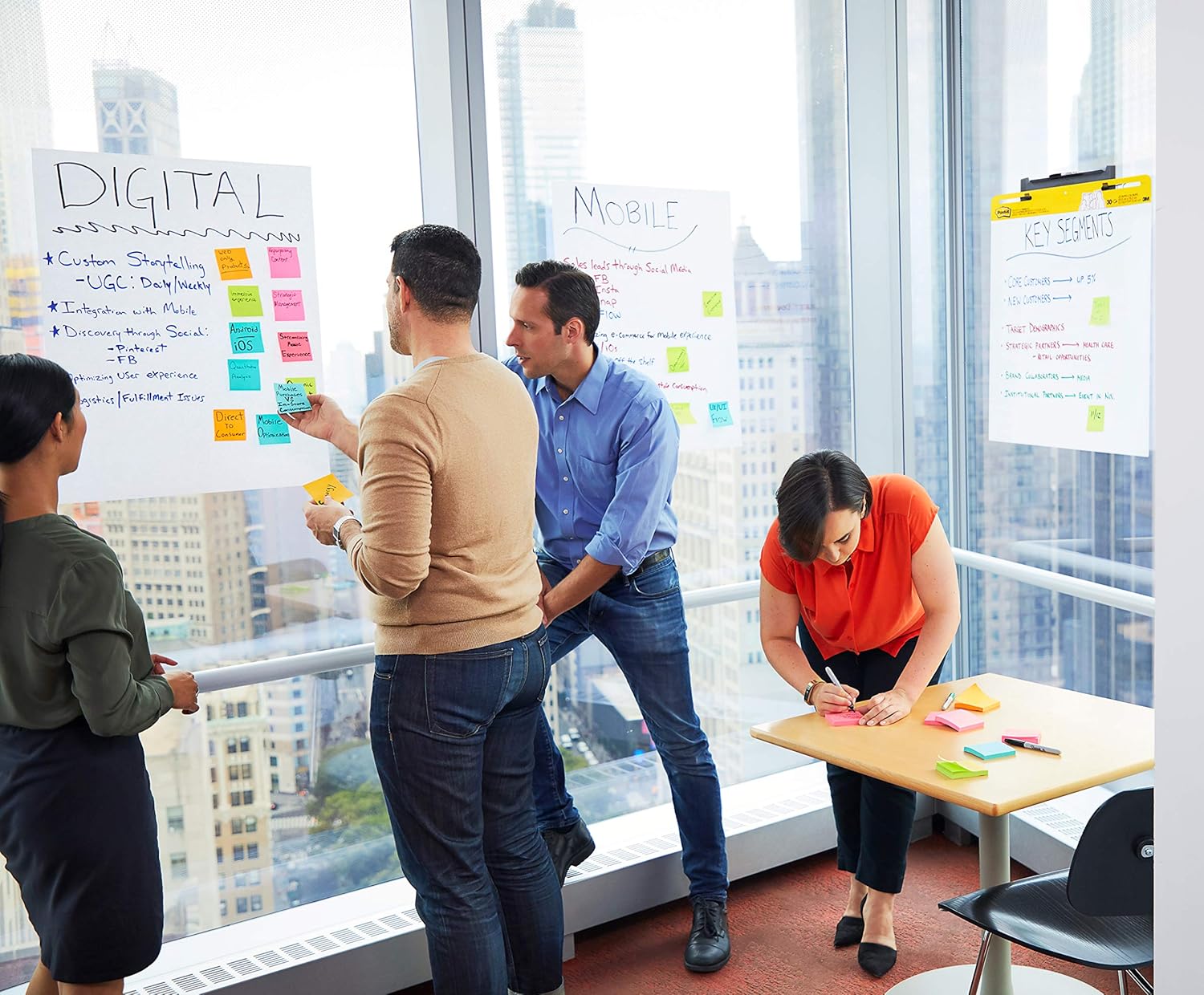 Post-it Super Sticky Meeting Charts, Convenience package, 6 pads, 30 sheets per pad, 635 mm x 762 mm, White Color, for Brainstorming Anywhere and Making All Ideas Visible 6 Pieces