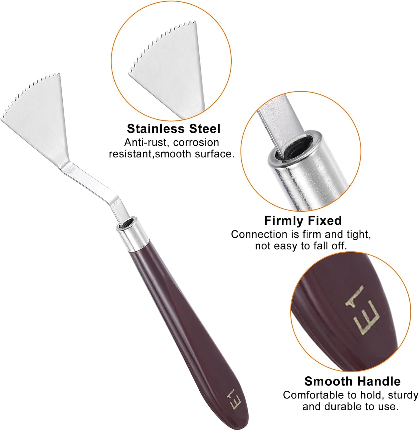 QUARKZMAN 9pcs E1-E9 Painting Spatulas Set Stainless Steel Palette Knives Painting Pallet Scrapers with Plastic Handle for Spreading Mixing Acrylic Oil