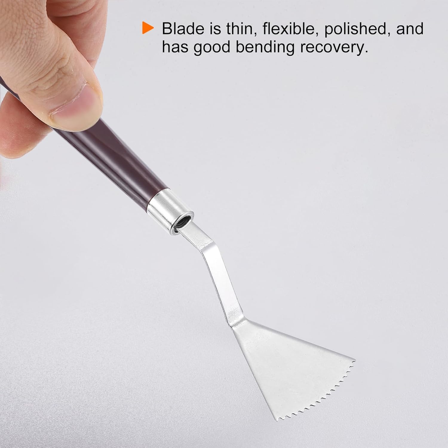 QUARKZMAN 9pcs E1-E9 Painting Spatulas Set Stainless Steel Palette Knives Painting Pallet Scrapers with Plastic Handle for Spreading Mixing Acrylic Oil