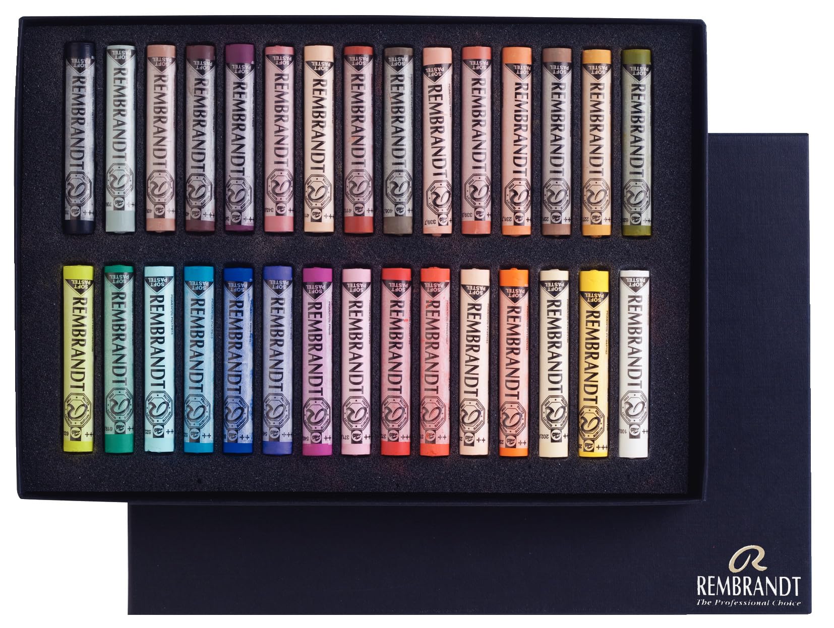 Rembrandt Royal Talens Artists' Soft Pastels, Basic Boxed Set of 30 Portrait Colors (31823033)