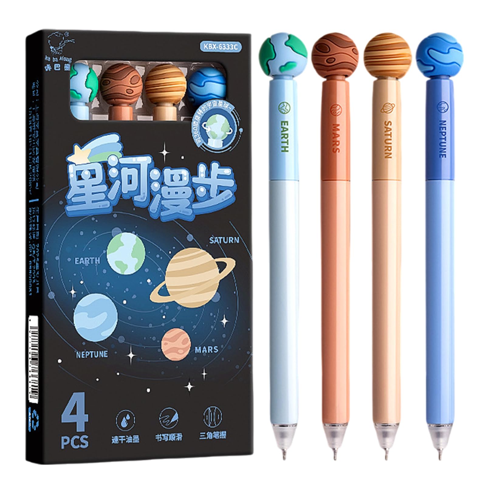Set of 4 Erasable Ballpoint Pens, Rollerball Pens with Erasable Ink, Retractable Pen Set Ideal for Students, Perfect Gift for School and Office