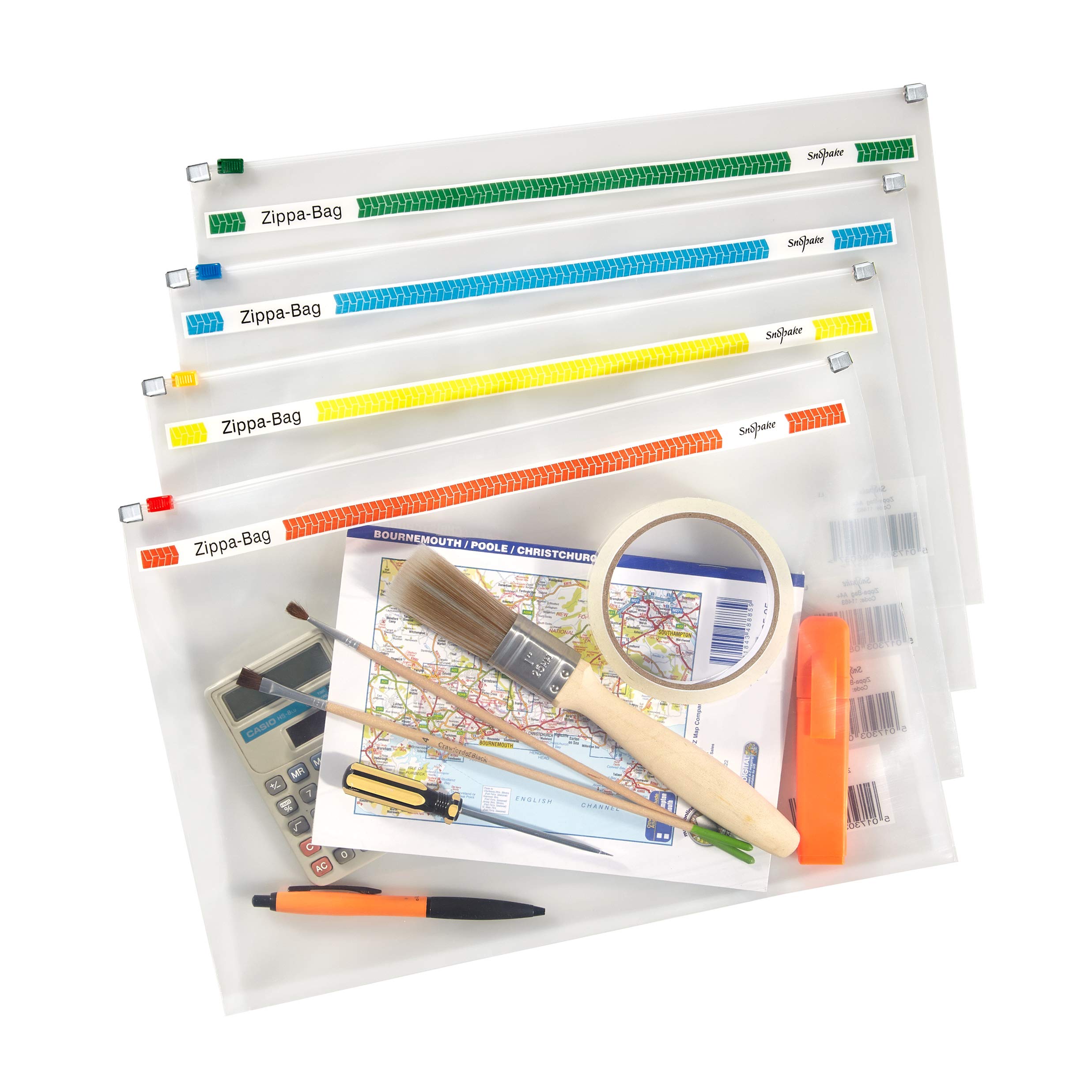 Snopake Zippa Bag 355x235 Assorted Pack of 25 11463