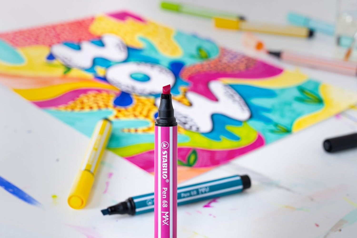 STABILO Pen 68 MAX - Premium double line marker (1 + 5 mm) - ARTY - Metal box of 20 - Assorted colors