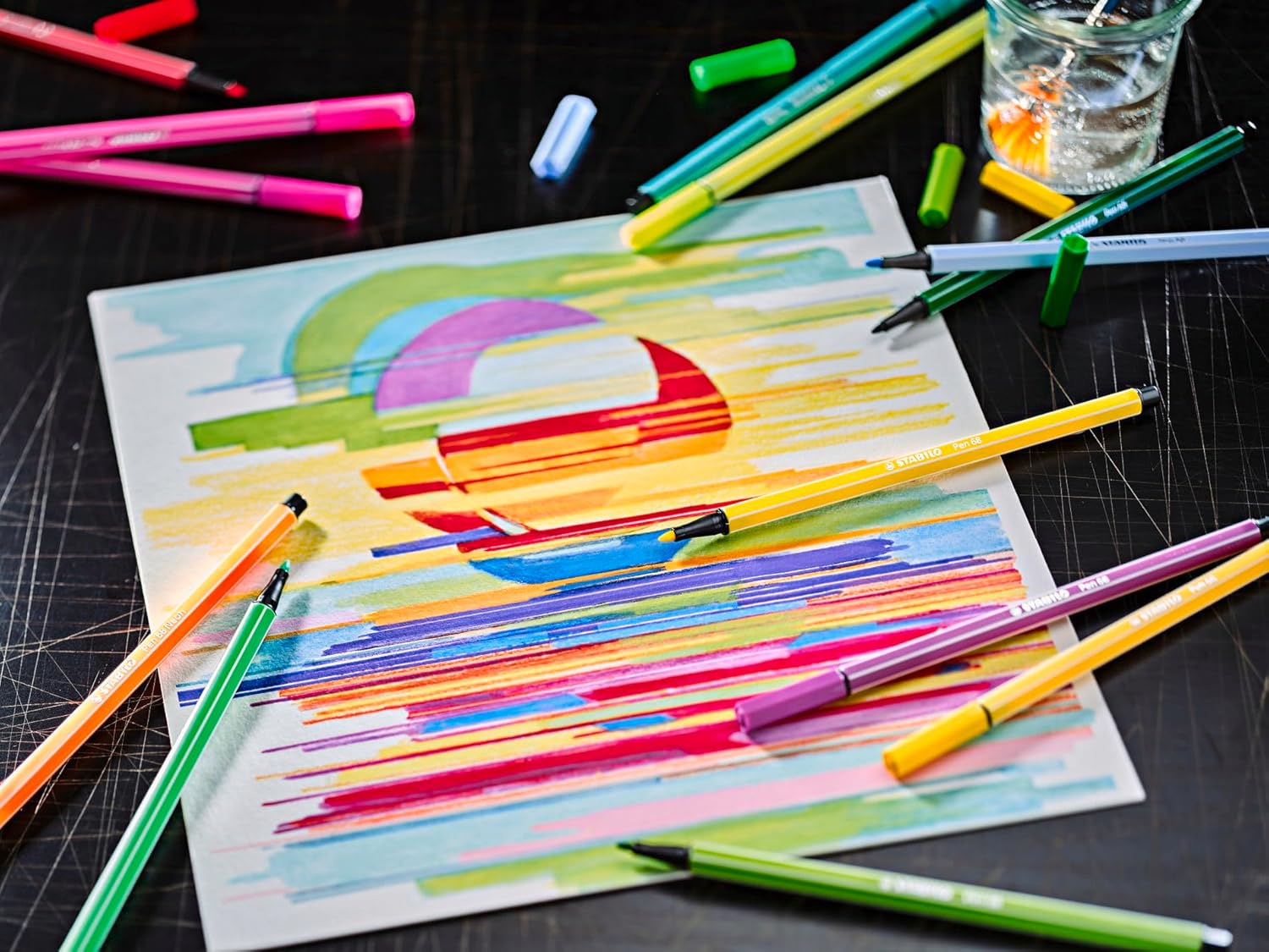 Stabilo Pen 68 - Premium Marker - ARTY - Case of 65 - Assorted Colors