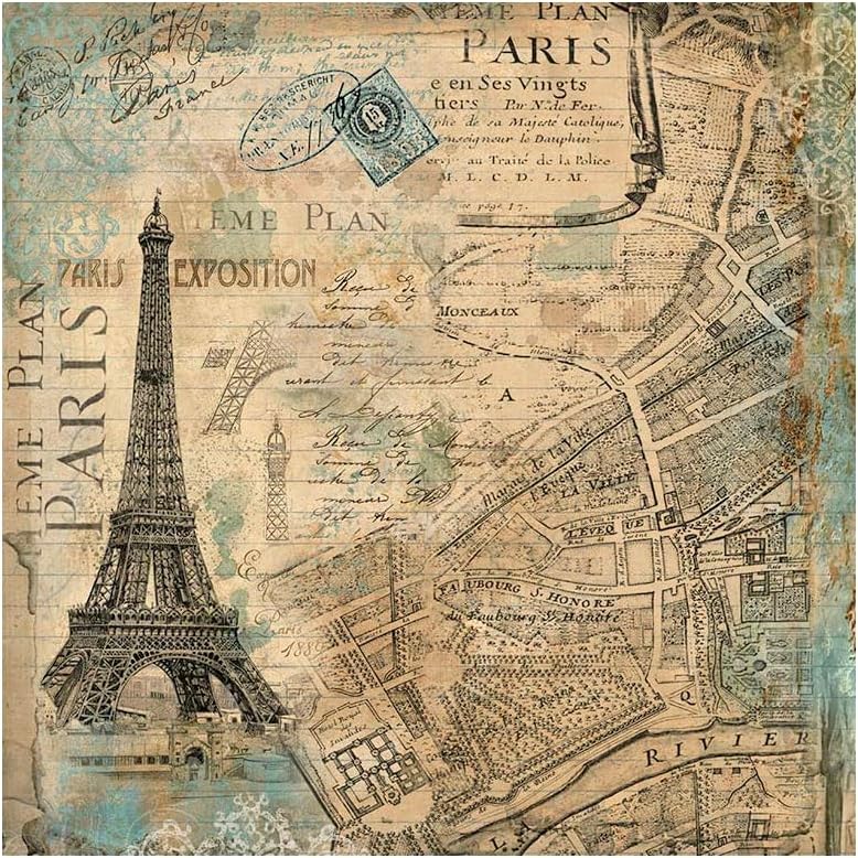 Stamperia Paper Pad 10 Sheets Double Sided Around the World, Multicoloured, 12" x 12" Around The World 12" x 12"