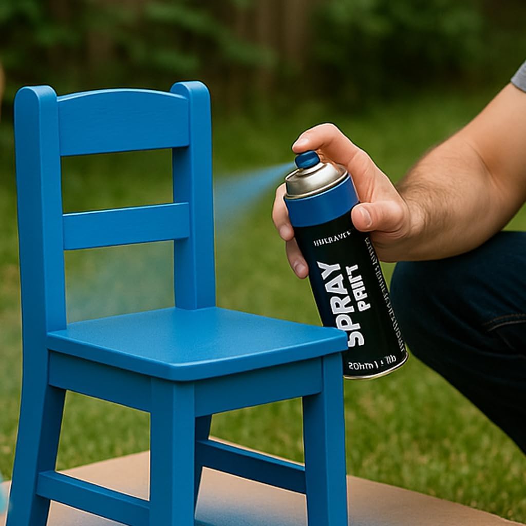 SÜDOR Set of 6 quick-drying 200ml spray cans for graffiti and decorations. Black, White, Blue, Green, Red, Yellow. (6 Colors)
