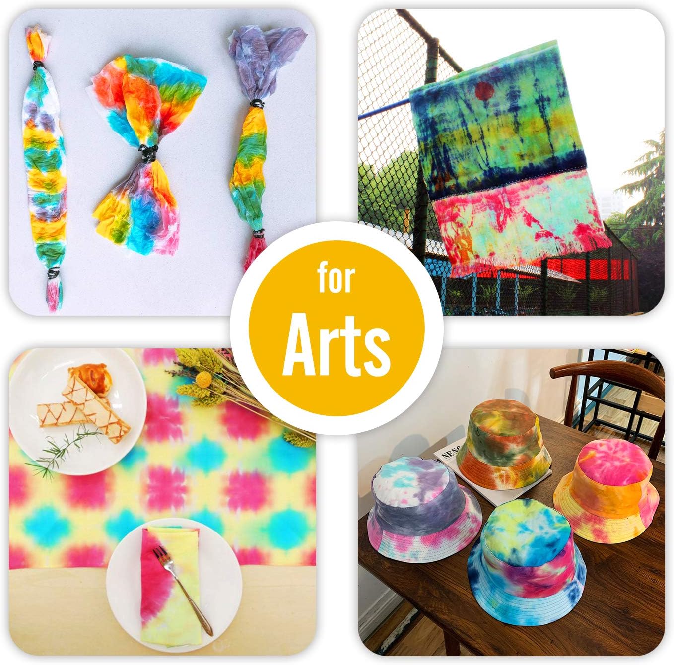 Tie Dye Kit 18 Colors - Permanent Fabric Dye Tie Dye for Kids and Adults DIY Clothes Painting - Vibrant Tie-Dye Fabric Dyes for Shirts, Shirt, Hoodie, DIY Fashion, Parties