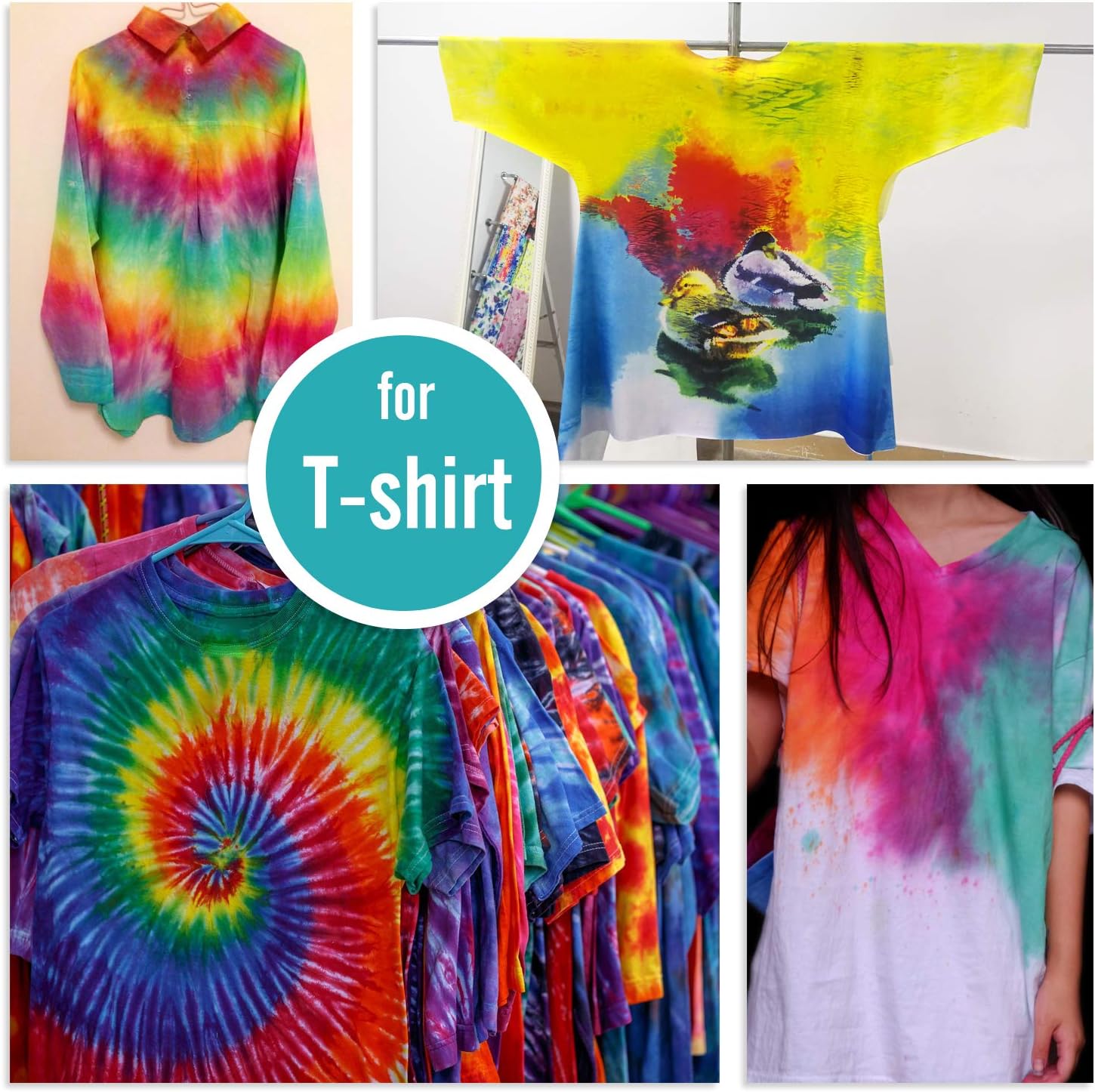Tie Dye Kit 18 Colors - Permanent Fabric Dye Tie Dye for Kids and Adults DIY Clothes Painting - Vibrant Tie-Dye Fabric Dyes for Shirts, Shirt, Hoodie, DIY Fashion, Parties