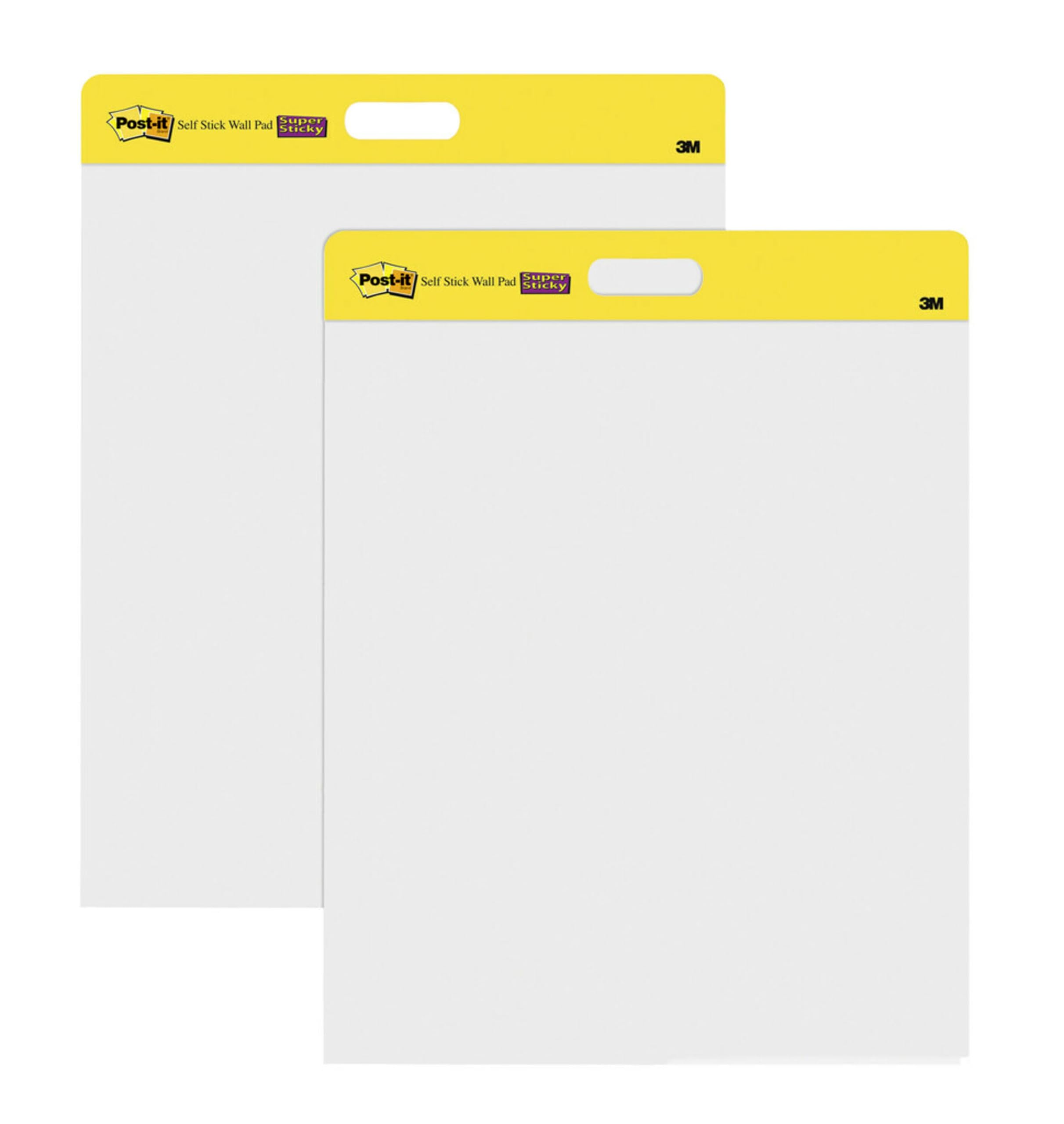 Wall Pad of Post-it Sheets with Removable Adhesive Super Sticky 566, White, 58.4 cm x 50.8 cm, 20 Sheets/Pad, 2 Pads/Pack, 100% PEFC, SGSCH-PEFC-COC-110078