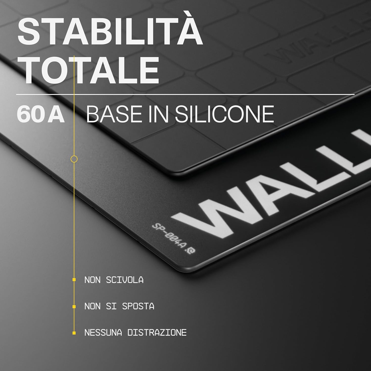 Wallhack SP-004A Glass Gaming Mousepad – 4th Generation Micro-Etched Surface, Ultra-Fast Scrolling with Stopping Power, Tempered Glass, Durable and Portable, 390x450mm | Black SP-004A Black