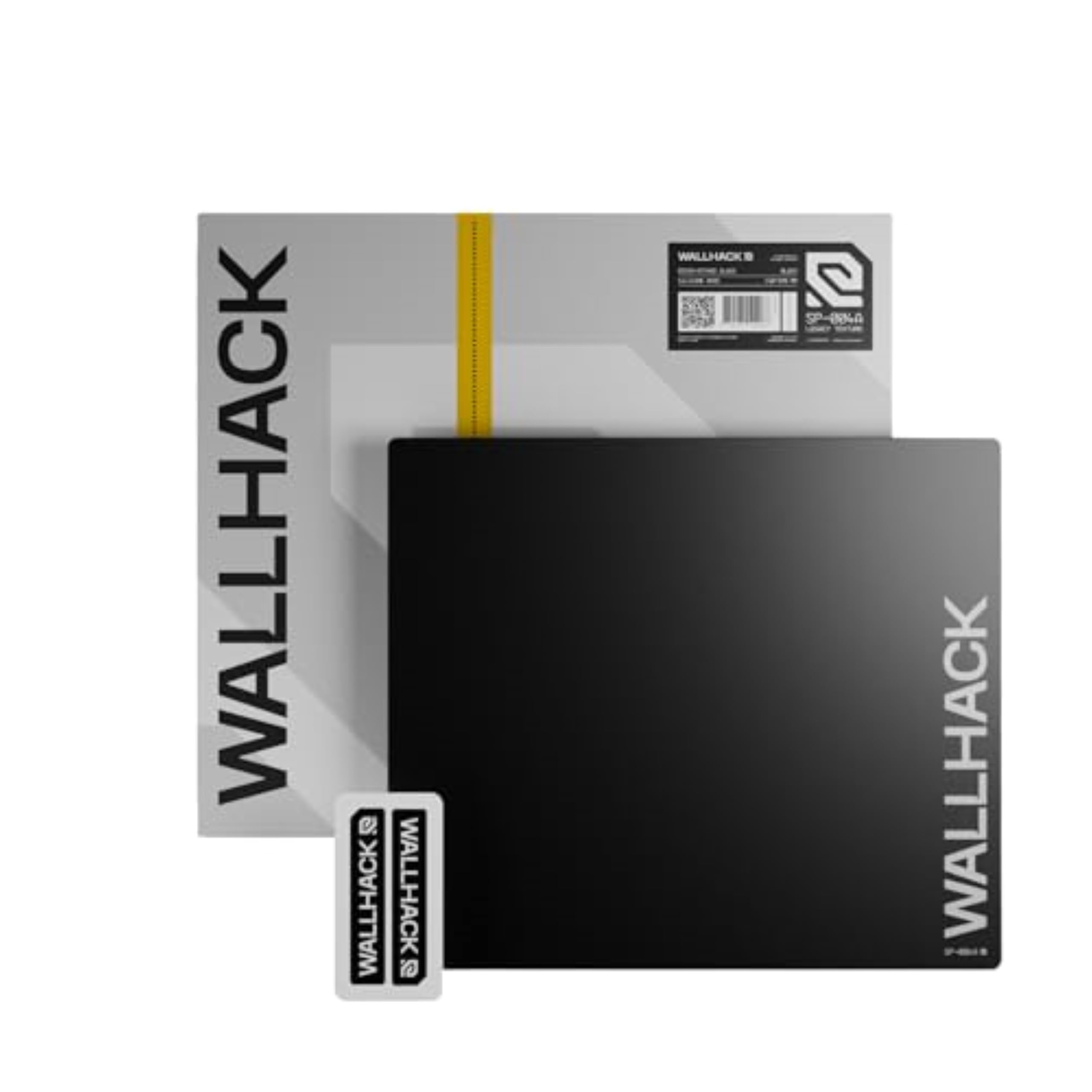 Wallhack SP-004A Glass Gaming Mousepad – 4th Generation Micro-Etched Surface, Ultra-Fast Scrolling with Stopping Power, Tempered Glass, Durable and Portable, 390x450mm | Black SP-004A Black