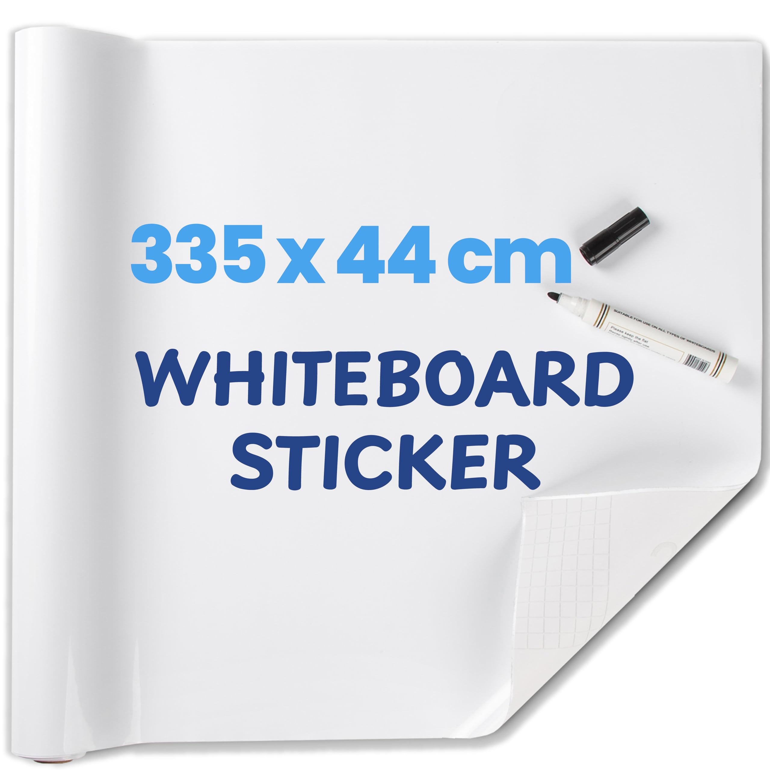Whiteboard Whiteboard Paper 335 x 44cm Dry Erase Self Adhesive Stain Resistant for Home Office Classroom Marker Included