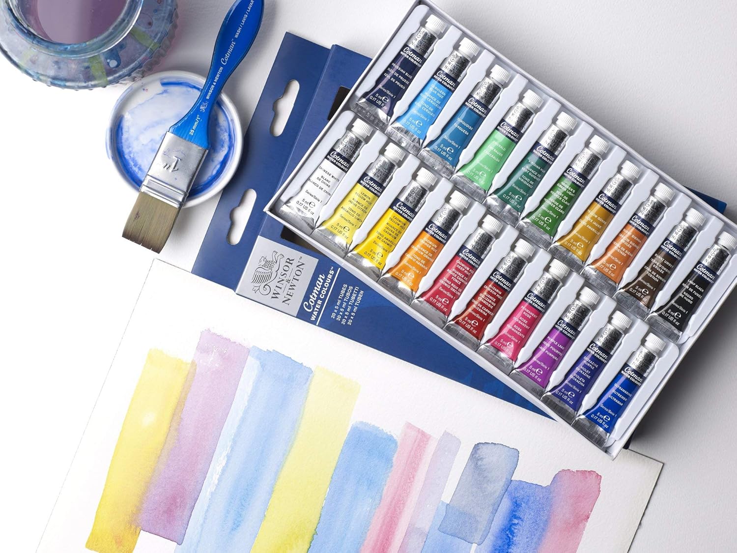Winsor & Newton Cotman Starter Set 20 x 5ml, Watercolour, 100ml Color Set (Pack of 1) INITIATION