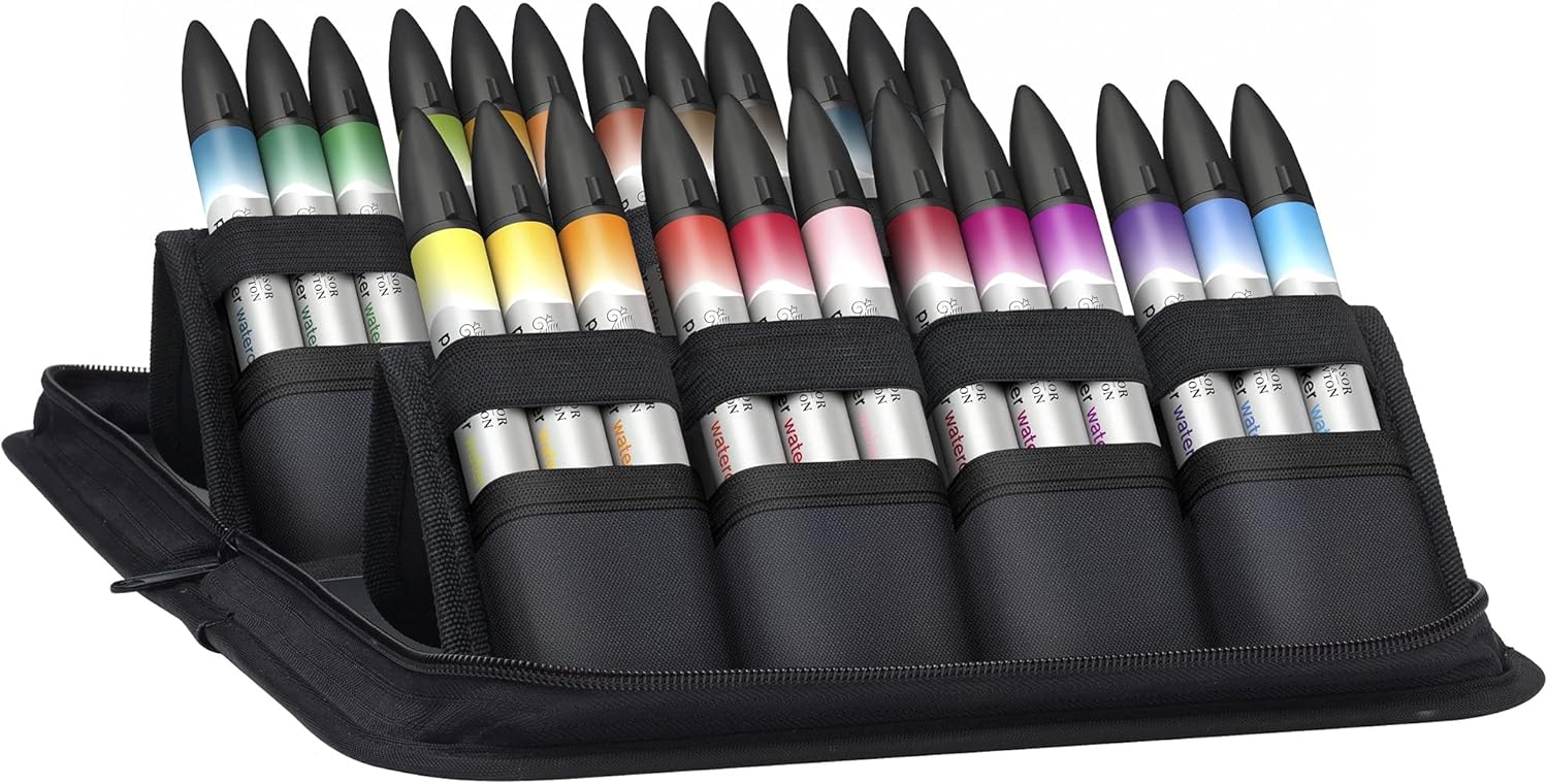 Winsor & Newton Promarker Watercolor 24 Case - Base Shades 24 units (Pack of 1) color set