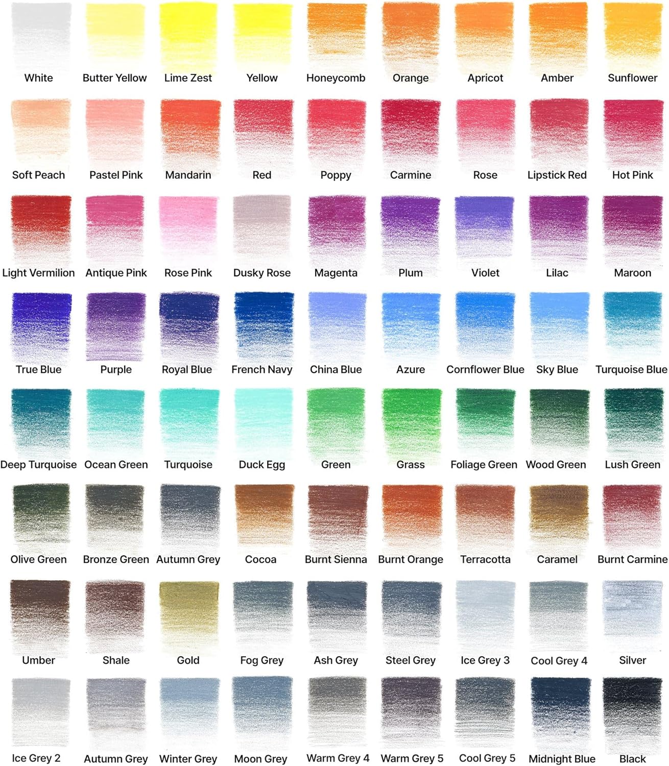Winsor & Newton Studio Collection - Set of 72 brightly colored pencils