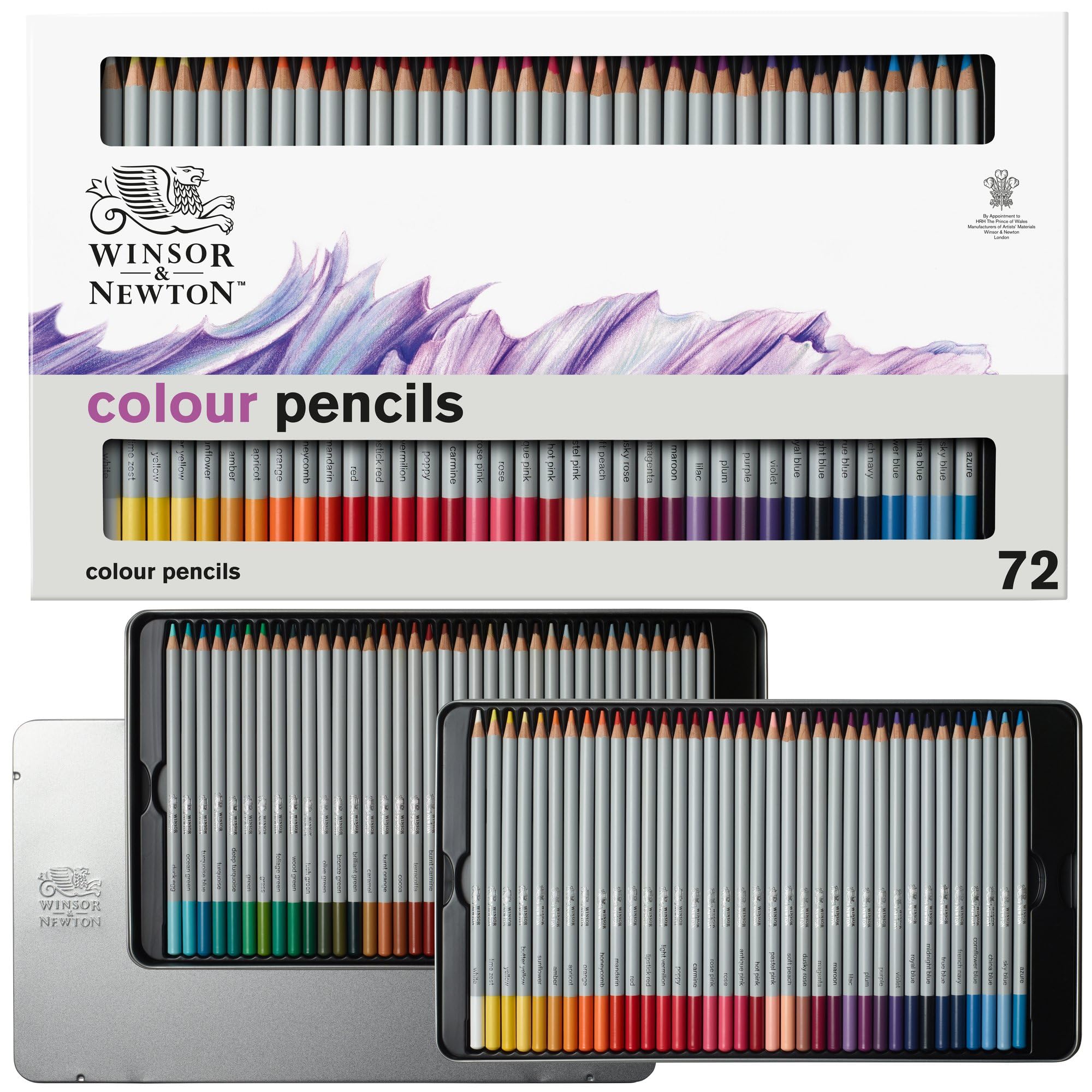 Winsor & Newton Studio Collection - Set of 72 brightly colored pencils