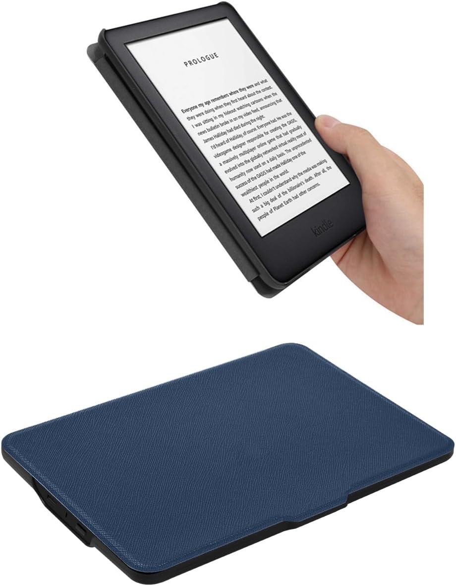 Zcooooool Anti-Slip Case for Amazon Kindle (2016, Model: SY69JL) 8th Generation PU Leather Case for Amazon Kindle (8th) Smart Sleep/Wake Kindle Cover Kindle (8th-2016) Blue