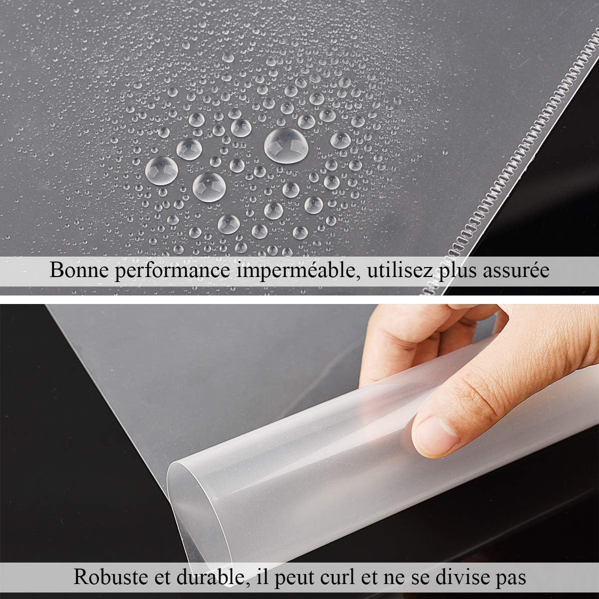 ZCZN A4 Plastic Document Folders, 10 Pieces, Used to Store Documents, Cards, etc. Color Transparent Transparent Pack of 10